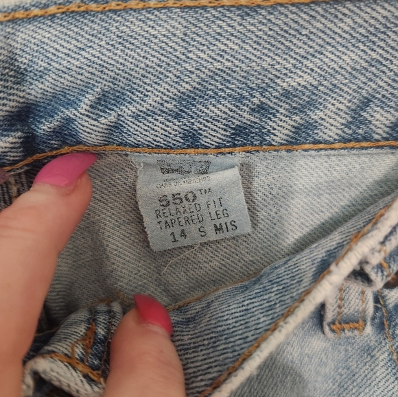 Levi's 550 Vintage Slim Fit Tapered Leg Mom Jeans High Rise Size 14 Miss - Picture 6 of 11